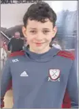  ?? ?? Congratula­tions to Robbie O’Leary, who has been selected to represent Glenville National School in the Cork Primary Games team.