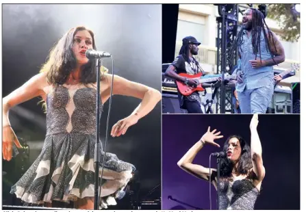  ?? (Photos Eric Ottino) ?? Olivia Ruiz, princesse d’une douce soirée entamée avec le reggae de Ky-Mani Marley.