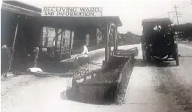  ?? U.S. ARMY CENTER ?? Camp Meade was the center of the pandemic in Maryland. This is a photo of the base hospital receiving ward in early 1919.