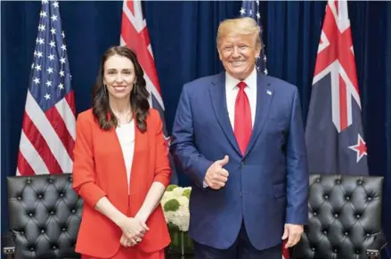  ??  ?? New Zealand’s Prime Minister Jacinda Ardern and United States President Donald Trump in New York, United States of America.