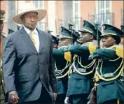  ?? Ampe Rogerio EPA/Shuttersto­ck ?? PRESIDENT Yoweri Museveni has ruled Uganda since 1986. He retains support in rural areas, but polls suggest he might struggle to win an election today.