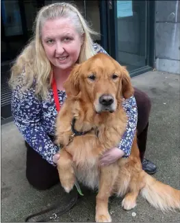  ??  ?? Catherine Leacy with her guide dog Ivan.