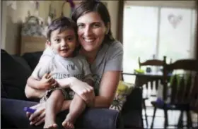  ?? ZOE CHANDRA VIA AP ?? Alison Chandra and her son, Ethan, 3, both of Middlesex, N.J., pose for a photo in Middlesex. Ethan suffers from heterotaxy syndrome, a rare genetic disorder that causes organs to form incorrectl­y or in the wrong place. Their story drew attention in...