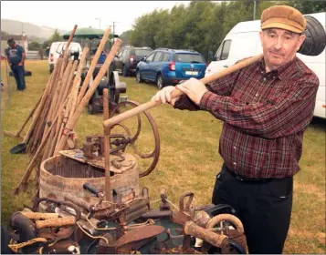  ??  ?? Hugh Byrne at the Craanford vintage rally and field day.