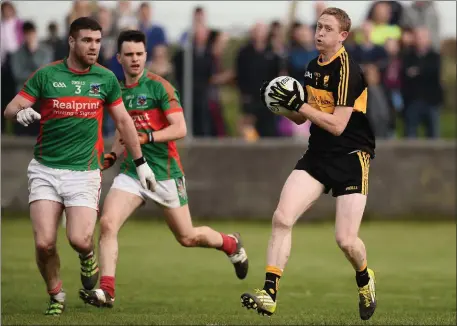  ??  ?? Colm Cooper in action against Darren Hickey of Kilmurry-Ibrickane during last year’s Munster Club SFC quarter-final in Quilty, Co. Clare. Hickey is almost certain to start for the Clare champions next Sunday but the question is if Cooper will start for Dr Crokes or be held among the substitute­s as he was for the Munster quarter-final against Clonmel Commerials