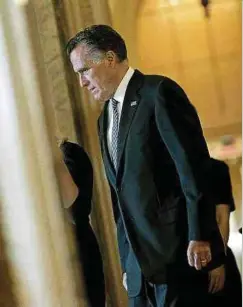  ?? Foto: AFP ?? Nachdem sich Romney am Ende auf die Seite der Us-demokraten geschlagen hat, droht ihm nun das politische Aus.