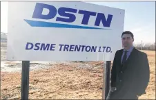  ?? SUEANN MUSICK/THE NEWS ?? Nova Scotia Business Minister Geoff MacLellan visited former DSME Trenton plant on Thursday for a first-hand look at the property. The government has a commitment until the end of this fiscal year to contribute funding to its minimal operations that...