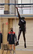  ?? Photograph: David Mariuz/AAP ?? Leek Alleer during last month’s AFL Draft Combine at the University of SA in Adelaide.