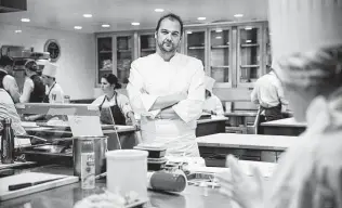  ?? Benjamin Norman / New York Times ?? Daniel Humm announced that the highly acclaimed Manhattan restaurant Eleven Madison Park would no longer serve meat or seafood when it reopens next month.