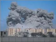  ?? AP ?? Smoke rises following an Israeli airstrike in Gaza on Friday.