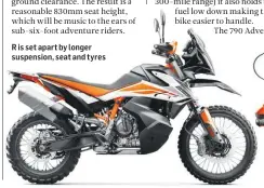  ??  ?? R is set apart by longer suspension, seat and tyres