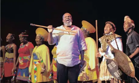  ??  ?? MBUSO Khoza will commemorat­e the Battle of Isandlwana at The Joburg Theatre on January 25.