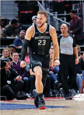  ?? [AP PHOTO] ?? Detroit Pistons star and former Oklahoma standout Blake Griffin leads his team in points (24.9 per game) and assists (5.1) so far this season.