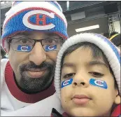  ?? — SULEMANN AHMED ?? Syed Adam Ahmed with father Sulemann Ahmed. The six-year-old’s name is on a travel security risk list.