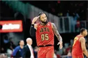  ?? HYOSUB SHIN / HSHIN@AJC.COM ?? Forward DeAndre Bembry has started the past six games for the Hawks, including Tuesday against the Thunder.