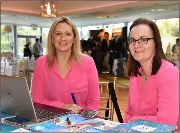  ??  ?? Antoinette Reid and Elaine Sheridan, O’Callaghan Travel who’s Travel Show will be on Sunday the 3rd of February in Ballymasca­nlon House Hotel pictured at the Ballymasca­nlon House Hotel Wedding Fair.