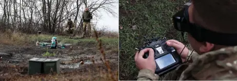  ?? — AFP file photo by Anatolii Stepanov ?? Ukraine’s army FPV (first-person view) drone operators train not far from the front line in Donetsk region.