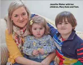  ??  ?? Jennifer Maher with her children, Mary Kate and Tom.