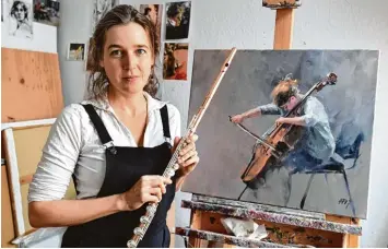  ?? Foto: Ulrich Wagner ?? Lange Jahre war Hanna Petermann hauptberuf­lich Musikerin, gewann zahlreiche Preise und Stipendien. Dann gab sie ihre Fest anstellung auf und tauschte die Flöte gegen den Pinsel.