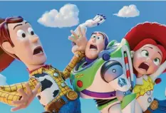  ?? Foto: Disney/Pixar/dpa ?? Sheriff Woody ist auch im vierten Teil der animierten „Toy Story“wieder schwer im Einsatz.