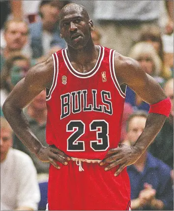  ??  ?? Chicago Bulls legend Michael Jordan says he was suffering from food poisoning during Game 5 of the 1997 NBA Finals — in which he scored 38 points in the win.