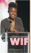  ?? WENN.COM ?? Lupita Nyong’o was among the presenters at the awards ceremony.