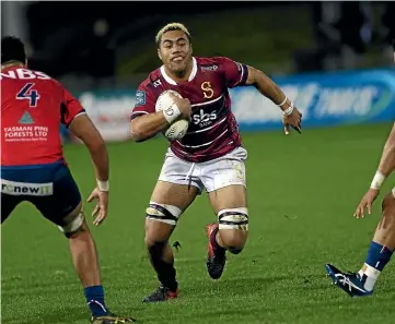  ?? GETTY IMAGES ?? Arese Poliko of Southland in action during the NPC match against Tasman in Blenheim last night which Tasman won 27-20.