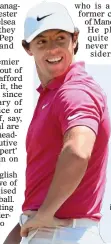  ??  ?? COLD SHOULDER: McIlroy is not dreaming of Rio gold