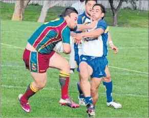  ??  ?? Don’t argue: Porirua Vikings have no problems scoring points, as AJ Akavi showed when he scored a brilliant solo second half try against Randwick at Naenae Park on Saturday, but a leaky defence was their downfall.