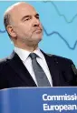  ??  ?? Commissari­o. Pierre Moscovici