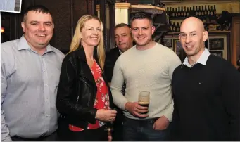  ?? Photos by Michelle Cooper Galvin ?? LEFT:
Det. Chis Maunsell, Fiona O’Dowd, Jamie Linehan and Garda Finbarr Donovan at the Det. Garda Bill Stack retirement function in Reidy’s, Main Street, Killarney on Friday.