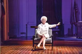  ?? (Ave Bonar/PBS via AP) ?? This image released by PBS shows Holland Taylor portraying the late Texas Gov. Ann Richards in a scene from “Ann,” an adaption of the Tony-nominated play that premiered Friday on PBS.