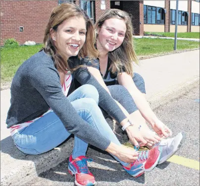  ?? COLIN MACLEAN/JOURNAL PIONEER ?? Dominique Morency and Shelaine Gallant are lacing up for the second annual La Course d’Honnuer/The Honour Run, a fun run they started as part of one of Gallant’s Grade 12 school projects last year.