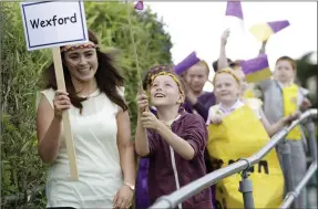  ??  ?? Catherine Fortune and Cathal Walsh at the head of the Wexford group.