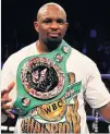  ??  ?? NEXT UP Dillian Whyte will take on Parker at the O2