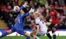  ?? Will Matthews/PA ?? Melvine Malard (right) scores on her WSL debut but Manchester United were unable to hold on for victory. Photograph: