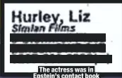  ??  ?? The actress was in Epstein’s contact book