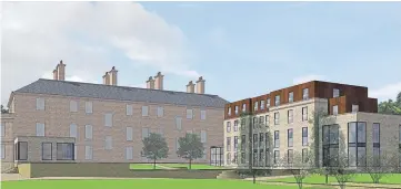  ??  ?? HERITAGE: An artist’s impression of how the redevelope­d Leslie House would look.