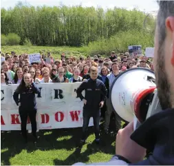  ??  ?? Raising the roof: NUIG students protesting against the steep 18pc increases in purpose-built accommodat­ion costs on campus, which they describe as a “shakedown”. Irish student block rents are now three times European norms