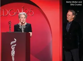  ?? ?? Bette Midler and Billy Crystal.