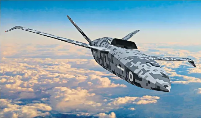  ??  ?? Artist’s impression of the RAF’S Lightweigh­t Affordable Novel Combat Aircraft