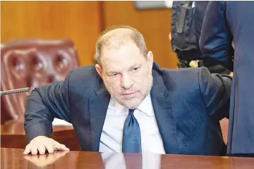 ??  ?? In this file photo taken on June 5, Hollywood film producer Harvey Weinstein appears at Manhattan criminal court in New York. A New York grand jury has charged disgraced Hollywood mogul Harvey Weinstein with additional sexual assault charges in a case...