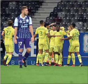  ??  ?? Troisième victoire de suite en Ligue 1 pour les Canaris, 14es au classement.