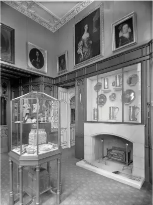  ??  ?? 6. The Stuart Room at Windsor Castle, c. 1931/32, Henry Dixon & Son Ltd, glass plate negative (inverted), 21.4 × 16.4cm. Royal Collection Trust