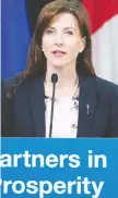  ?? MENT OF ALBERTA
GOVERN- ?? Minister of Economic Developmen­t, Trade and Tourism Tanya Fir announced additional supports to help Alberta businesses survive the COVID-19 pandemic Tuesday, noting both landlords and tenants are struggling to navigate the rent assistance program.