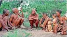  ??  ?? Hunter gatherer population­s in Tanzania seen squatting