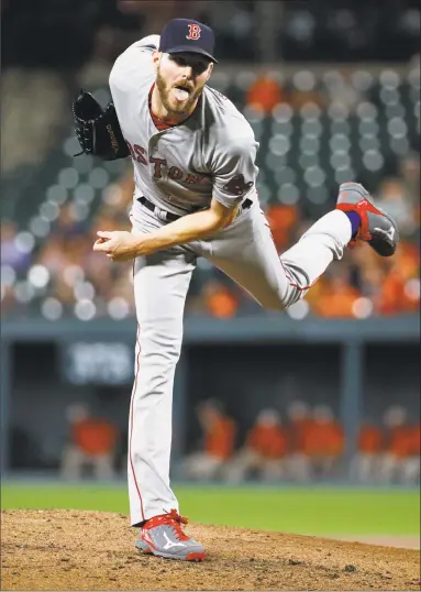  ?? Patrick Semansky / Associated Press ?? Chris Sale will get the start for the Red Sox in Game 1 of the ALDS against the Astros Thursday in Houston.