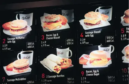  ?? MARK LENNIHAN/AP ?? McDonald’s is growing its breakfast menu with the addition of bagels this week across Canada. McDonald’s says its bagel launch came about due to customer demand and the results of its survey showing most Canadians polled wanted the product.