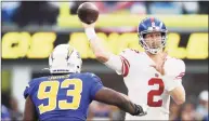  ?? Ronald Martinez / Getty Images ?? The Giants’ Mike Glennon will start against Dallas.