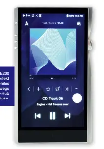  ??  ?? Der AK SE200 eignet sich perfekt für audiophile­s Hören unterwegs und als Musik-Hub für zu Hause.